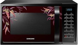 SAMSUNG 28 L Convection Microwave Oven  (MC28H5025VR, Black with Delight Red) price in India.