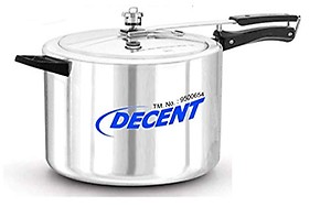 Decent Classic ISI Marked Aluminium Pressure Cooker with Inner Lid, 8 Litre price in India.