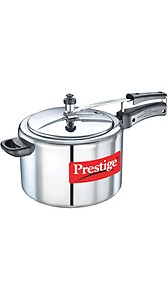 Prestige Nakshatra Aluminium Pressure Cooker, 8 Litres, Silver, 8 Liter price in India.