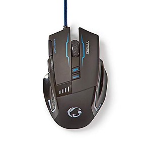 Amigo Nedis Wired Gaming Mouse | RGB Mouse Backlite |with 8 Programmable Buttons | 4000 DPI (Black)
