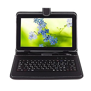 IKALL Tablet with Keyboard Dual Sim 4G Volt Suported Calling Wifi with Voice (Black) price in India.