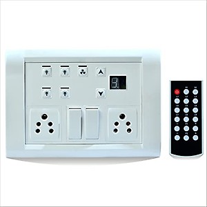 Carolight Remote Controlled Switcher For 4 Lights And 1 Fan, White price in India.
