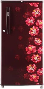 LG 190 Litres 1 Star Direct Cool Single Door Refrigerator with Stabilizer Free Operation (GL-B199OSJB.ASJZEB, Scarlet Jasmine) price in India.
