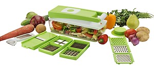 Ganesh Plastic 14 in 1 Quick Dicer, Green price in India.