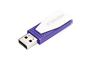 Verbatim 49816 64Gb Swivel Usb Flash Drive - Violet price in India.