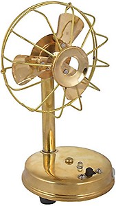 Artistic Handicrafts Brass Decorative Fan (17 cm x 9 cm x 9 cm, Gold) price in India.
