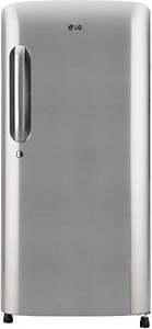 LG 190 Litres 3 Star Direct Cool Single Door Refrigerator, Shiny Steel, GL-B201APZD(492796734) price in .