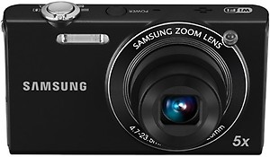 Samsung SH100 14.2MP Point and Shoot Camera (Black) with 5X Optical Zoom price in India.