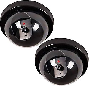 Simxen 2 Pcs Dummy CCTV Dome Camera with Blinking Red LED Light. for Home Or Office Security Camera price in India.