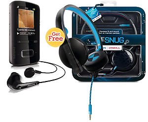 Philips Go Gear Vibe Mp4 Player 4GB + Philips Oneil SNUG Corded Headphones FREE price in India.