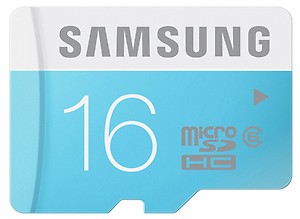 Samsung MB-MS16D MicroSDHC 16GB Class 6 Memory Card price in India.