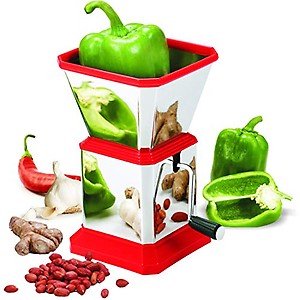 Arni Stainless Steel Chilly Cutter Vegetables and Dry Fruit Cutter/Quick Cutter with Stainless Steel Rotating Blade Vegetable Salad Chopper Vegetable Chopper (1) price in India.