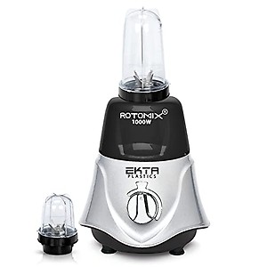 Rotomix 1000-watts Rocket Mixer Grinder with 2 Bullets Jars (350ML Jar and 530ML Jar), Red price in India.