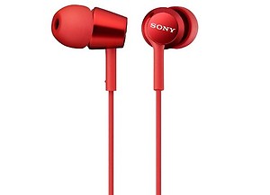 Sony MDR-EX150 In-Ear Earphones Without Mic (Red) price in India.