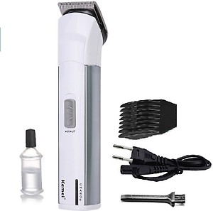 Kemei 28 Trimmer 40 min Runtime 4 Length Settings  (Silver) price in India.