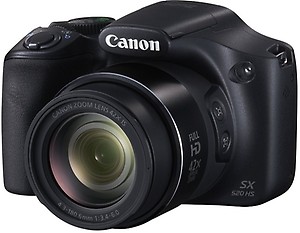 Canon PowerShot SX520 HS (With 8 GB SD Card + Camera Bag)  (Black) price in India.