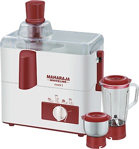 Maharaja Whiteline 450W Mark 1 Juicer Mixer Grinder (White and Red) with Jar price in India.