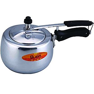 QUBA Induction Base Outer Lid Aluminium Pressure Cooker, 5L, Silver price in India.