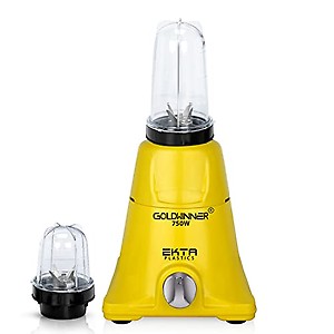 Goldwinner 750-watts Mixer Grinder with 2 Bullets Jars (530ML and 350ML) EPMG503,Color Yellow price in India.