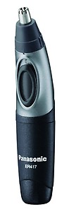 Panasonic ER417K44B Cordless Nose and Hair Battery Operated Ergonomic Design Trimmer for Men, Black price in India.