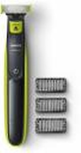 PHILIPS OneBlade QP2525/10 Runtime: 45 min Trimmer for Men  (Black, Green) price in India.