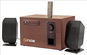 Flow Wooden 40W 10 W Laptop/Desktop Speaker  (Black, 2.1 Channel) price in India.