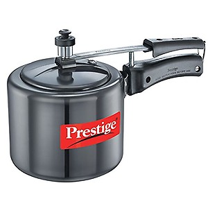 Prestige Nakshatra Plus Aluminium Inner Lid Pressure Cooker, 3 Litres, Black price in India.