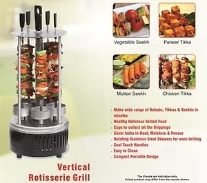 Clearline Electric Grill Tandoor - Vertical Rotisserie Grill  - Barbecue - Kabab Tikka Maker