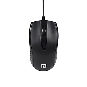 Portronics Toad 10 Wired Optical Mouse with 1600 DPI Resolution,1.5 m Cable Length, USB Interface(Black)