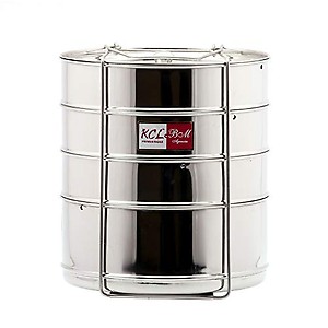 KCL Stainless Steel Cooker Separator Suitable for 12 litres Prestige Cooker outer Lid (4 Containers with Lifters) price in India.