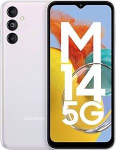 Samsung Galaxy M14 5G (Berry Blue,4GB,128GB)|50MP Triple Cam|Segment's Only 6000 mAh 5G SP|5nm Processor|2 Gen. OS Upgrade & 4 Year Security Update|12GB RAM with RAM Plus|Android 13|Without Charger price in India.
