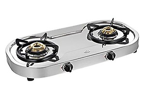 Sunflame Stainless Steel Liquefied Petroleum Gas Optra 2 Burner Stove - Open price in India.