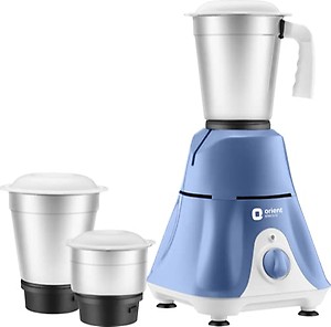 Orient Electric Stainless Steel Sprint Super 3 Jar 500W Mixer Grinder.(Mgss50B3/Blue & White) price in India.