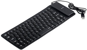 ROQ Premium Series Flexible Foldable Wired USB Laptop Keyboard  (Black) price in India.