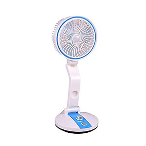 SEASPIRIT Portable table fan Powerful Rechargeable Multifunction Table Folding fan with LED light 360° Rotating Table Fan for Home Office Desk Kitchen High Speed (Multicolor) price in India.