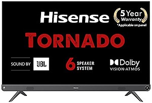 Hisense 126 cm (50 inch) 2Yr Warranty 4K Ultra HD Smart Certified Android LED TV 50A73F (Black) with 102W JBL Speakers, Dolby Vision and Atmos price in India.