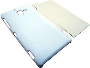 sony Xperia L S36H White Folio wallet Diary Flip Case Cover Pouch Holster Sony Xperia L price in India.