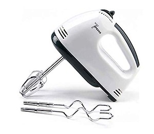 Portible electric hand mixer (7 speed) with 4 piece Stainless steel blades attachment - Beater for Cake Egg Bakery & Cream Mix, Food Blender (Pack Of 1). price in India.