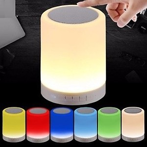 KANHAEMPIRE Wireless Night Light LED Touch Lamp Speaker with Portable Bluetooth & HiFi Speaker with Smart Colour Changing Touch Control, USB Rechargeable, TWS - Multi Colour price in India.
