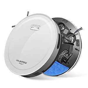 MILAGROW Seagull Joy - 1500Pa Autoboost Suction Robotic Vacuum Cleaner, Slight Wet Mopping Without Water Tank, Scheduling, Mapping, Self-Charge, 3 Stage Cleaning, APP (White) price in India.