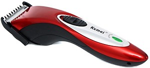 Kemei KM-3801 Rechargeable Professional Clippers for Unisex -Red price in India.