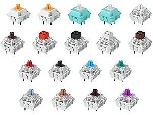 Glorious mx Switch Tester/Sample Pack for Mechanical Keyboards Includes: 14 gateron/kailh switches + o-Rings price in India.