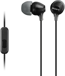 SONY MDR-EX15AP_Black Wired Headset  (Black, In the Ear) price in India.