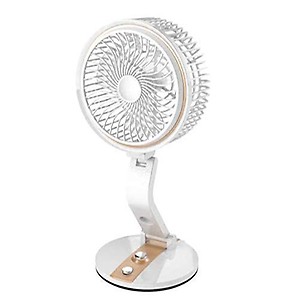 ZULAT Folding Desk Fan, Rechargeable Operated Fan with 21 SMD LED Light, Portable Personal Desktop Table Fan, Quiet Operation, for Home Office or Outdoor Use (Multicolor) price in India.