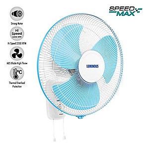 Luminous Speed Max Hi-Speed 400mm Wall Fan For Bathrooms, Kitchens, Restaurants with High Air Thrust (2-Year Warranty, White) price in India.