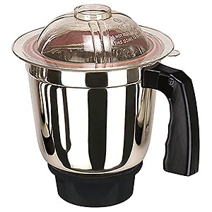 Goldwinner Eco Stainless Steel Mixer Dry Jar|Standard Mixer Jar|Kitchen Tools|Mixer Grinder Dry jar with lid 750 ML (Steel Black) price in India.