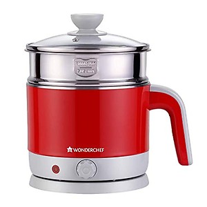 Wonderchef Luxe Multicook Stainless Steel 1.2 L Electric Kettle, 1000W, Blue with Egg Boiler Attachment price in India.