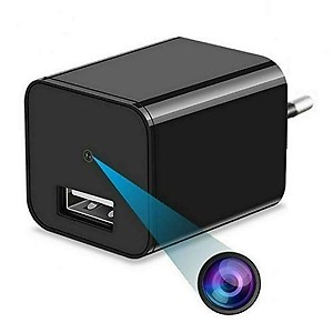 FREDI HD PLUS Hidden Camera Spy Camera - 1080P HD USB Wall Charger Camera for Use in Security Surveillance or as Mini Nanny Camera - Black price in India.