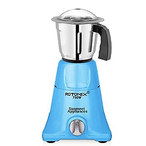 Rotomix 750W Mixer Grinder with 1 Multipurpose Leak-proof Stainless Steel Jar (Medium) MGFNX01, Yellow price in India.