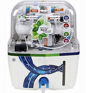 Water Solution Aquafresh Aura line 15 L RO+UV+UF+TDS+Mineral Electrical Ground Water Purifier(White+Blue) price in India.